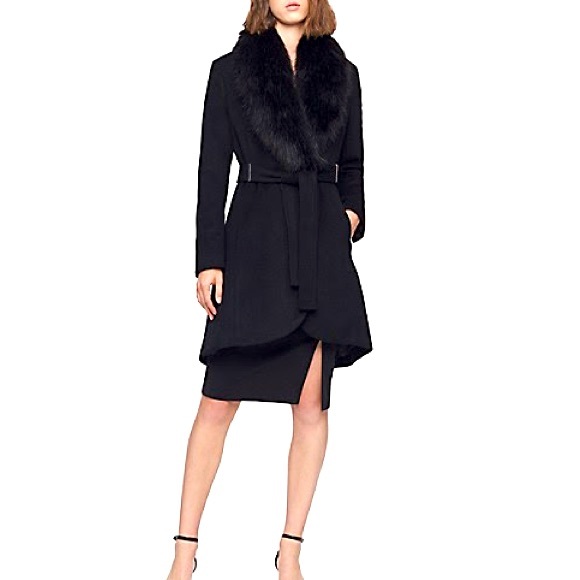 Calvin Klein Jackets & Coats Wool Blend Faux Fur Shawl Collar